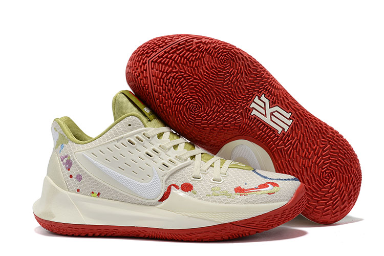 Nike Kyrie 2 Low Cream Beign Red Shoes